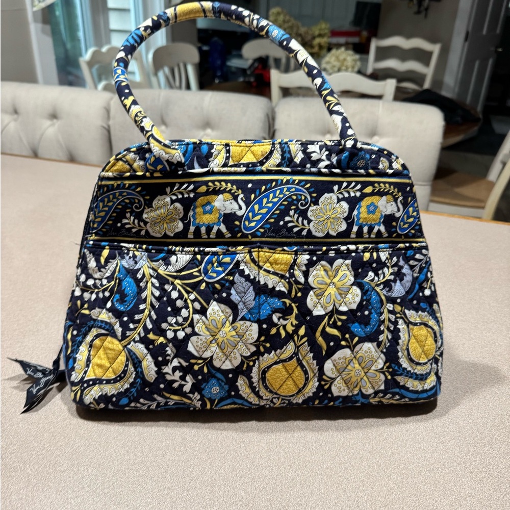 Vera Bradley Paisley Shoulder Bag - Blue, Yellow- Like New Condition